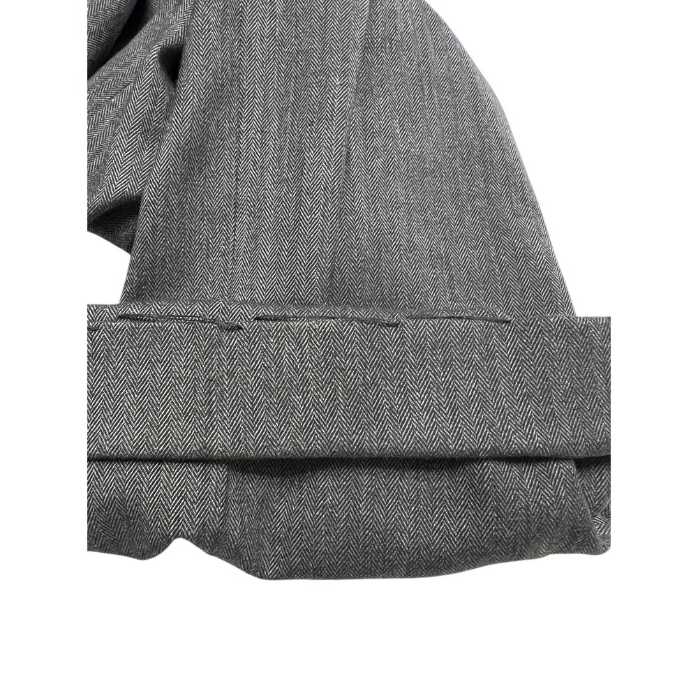 Tahari Pants Womens 8 Gray Herringbone Straight Leg Tweed Dress Work Altered Hem - Picture 3 of 8